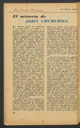 El misterio de John Churchill : La novela humana