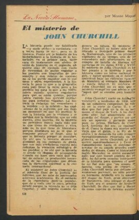 El misterio de John Churchill : La novela humana