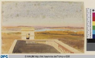 Aussicht vom Pfingstberge bei Potsdam, Abendbeleuchtung