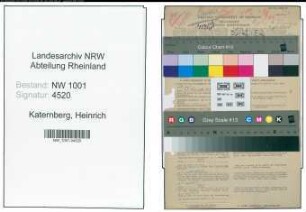 Entnazifizierung Heinrich Katernberg, geb. 03.01.1905 (Lehrer)