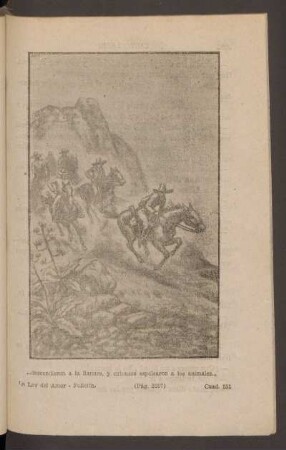 ... descendieron a la llanura, y entonces espolearon a los animales... - [Ilustración]