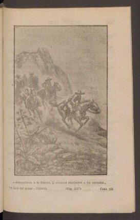 ... descendieron a la llanura, y entonces espolearon a los animales... - [Ilustración]