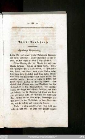 Vierte Vorlesung.