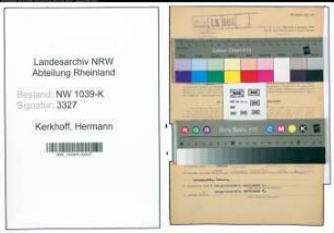 Entnazifizierung Hermann Kerkhoff , geb. 08.11.1903 (Schlosser)