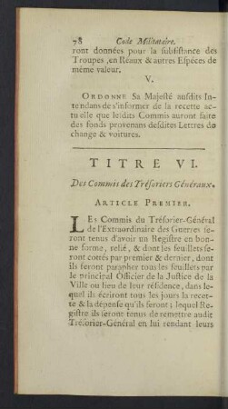 Titre VI.