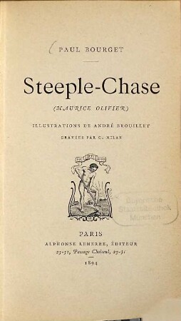 Steeple-chase : (Maurice Olivier)