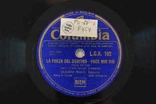 La forza del destino : Pace mio dio (Peace, oh God) / (Verdi - Piave (revised) Gislanzoni)