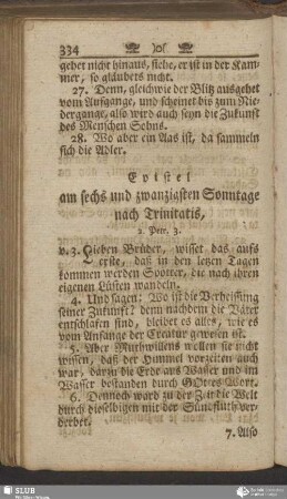 [Am sechs und zwanzigsten Sonntage nach Trinitatis]