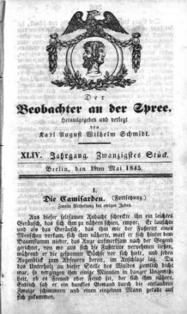 20. Stück, 19. Mai 1845