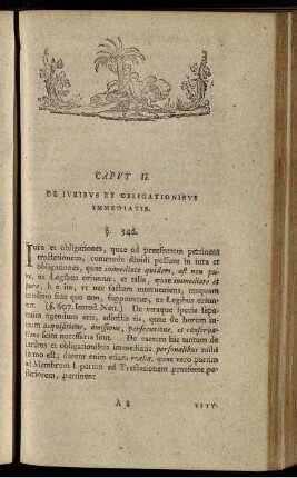 Caput II. De Iuribus Et Obligationibus Immediatis.