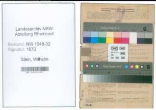 Entnazifizierung Wilhelm Stein , geb. 28.03.1892 (Beamter)