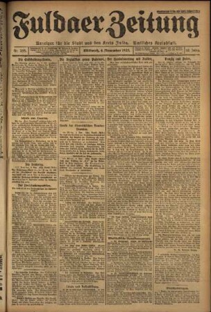 Ausgabe vom Mittwoch, den 04. November 1925.