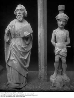 Ritterstiftskirche; Figur des hl. Sebastian und des hl. Paulus(?)