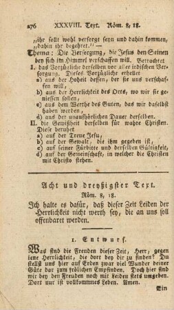 Acht und dreyßigster Text
