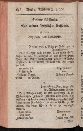 Dritter Abschnitt. Von andern schriftlichen Aufsätzen.
