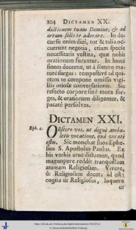 Dict. XXI - XXV.