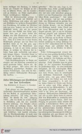 5: Ueber Ableitungen von Christlichem aus dem Heidenthum, [2]