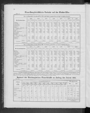 Bestand der Hamburgischen Fluss-Schiffe zu Anfang des Jahres 1884.