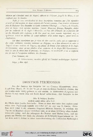 11: Dionysos Perikionios
