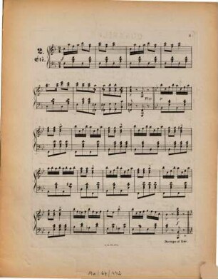 Quadrille nach Motiven der Operette Der schwarze Corsar von J. Offenbach : für Pianoforte ; op. 92