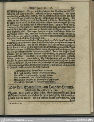 Das Heil. Evangelium, am Tage der Himmelfahrt Christi, Marc. XVI. v. 14-26