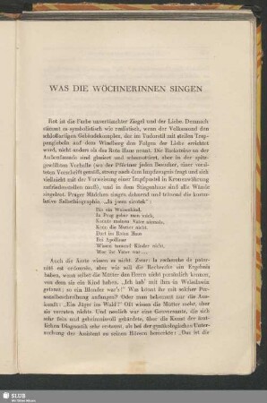 Was Die Wöchnerinnen Singen