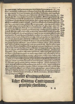 Musice Ornitoparchiane. Liber Quartus Contrapuncti principia elucidans.