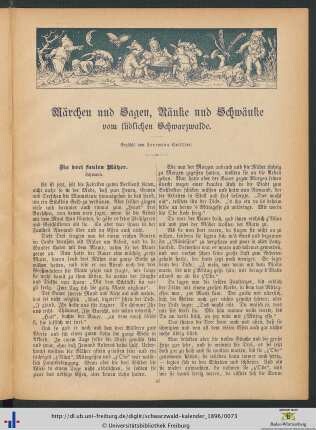 Märchen und Sagen, Ränke und Schwänke vom südlichen Schwarzwalde.