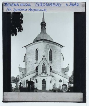 Zelená Hora, Wallfahrtskirche St. Johann Nepomuk : Außenansicht
