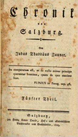 Chronik von Salzburg. 5