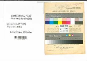 Entnazifizierung Wilhelm Linnemann , geb. 13.09.1893 (Polizist)