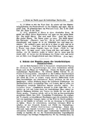 Schutz der Familie gegen die trunksüchtigen Familienväter : [Mitteilungen]