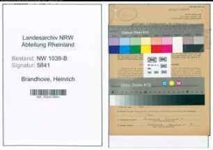 Entnazifizierung Heinrich Brandhove , geb. 27.03.1906 (Architekt)