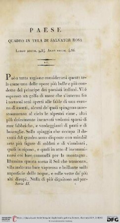 VII. Paese. Quadro in tela di Salvator Rosa