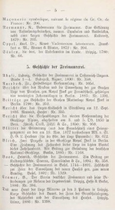 5. Geschichte der Freimaurerei.