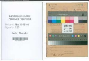 Entnazifizierung Theodor Kertz , geb. 14.08.1911 (Angestellter)