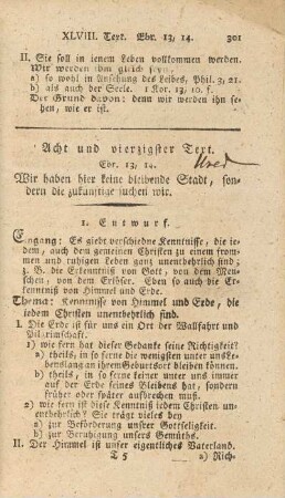 Acht und vierzigster Text