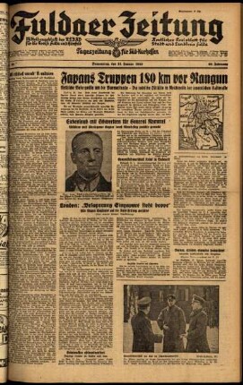 Ausgabe vom Donnerstag, den 22. Januar 1942.