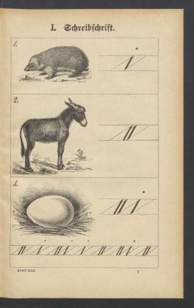 I. Schreibschrift