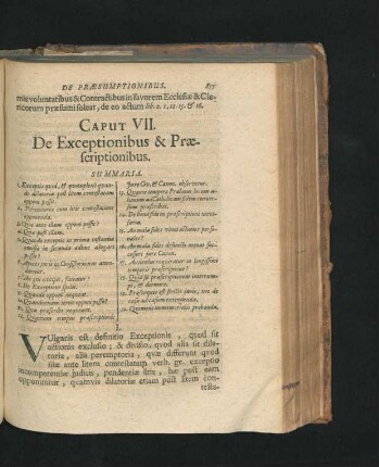 Caput VII. De Exceptionibus & Praescriptionibus.