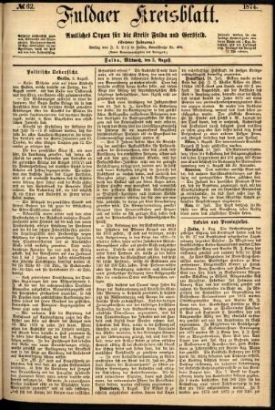 Ausgabe vom Mittwoch, den 05. August 1874.