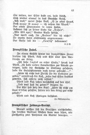 Französischer Zeitungs-Bericht.