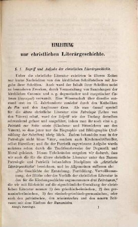 Grundriss der Patrologie oder der ältern christlichen Literärgeschichte