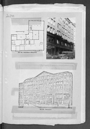 Zu 242. Abb. 886. Europahaus, Obergeschoß. Abb. 885. Europahaus.