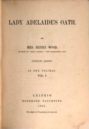 Lady Adelaide's oath, 1