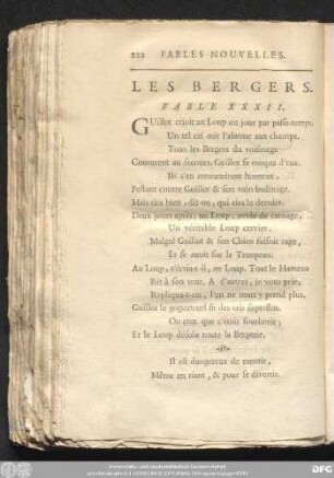 Les Bergers. Fable XXXII.