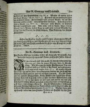 Am X. Sonntage nach Trinitatis. - Am XI. Sonntage nach Trinitatis.