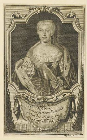 Bildnis der Anna, Princessin von Mecklenb., Erbin des Russischen Kayserthums