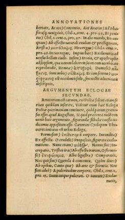 Argumentum Eclogae Secundae.