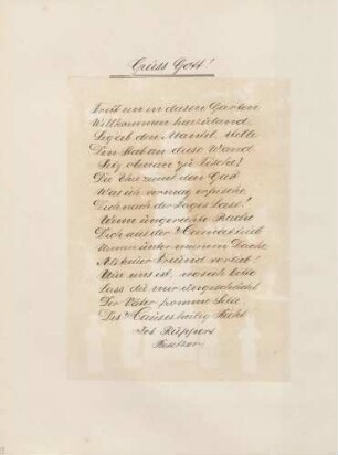 Textseite Gedicht "Grüß Gott"
